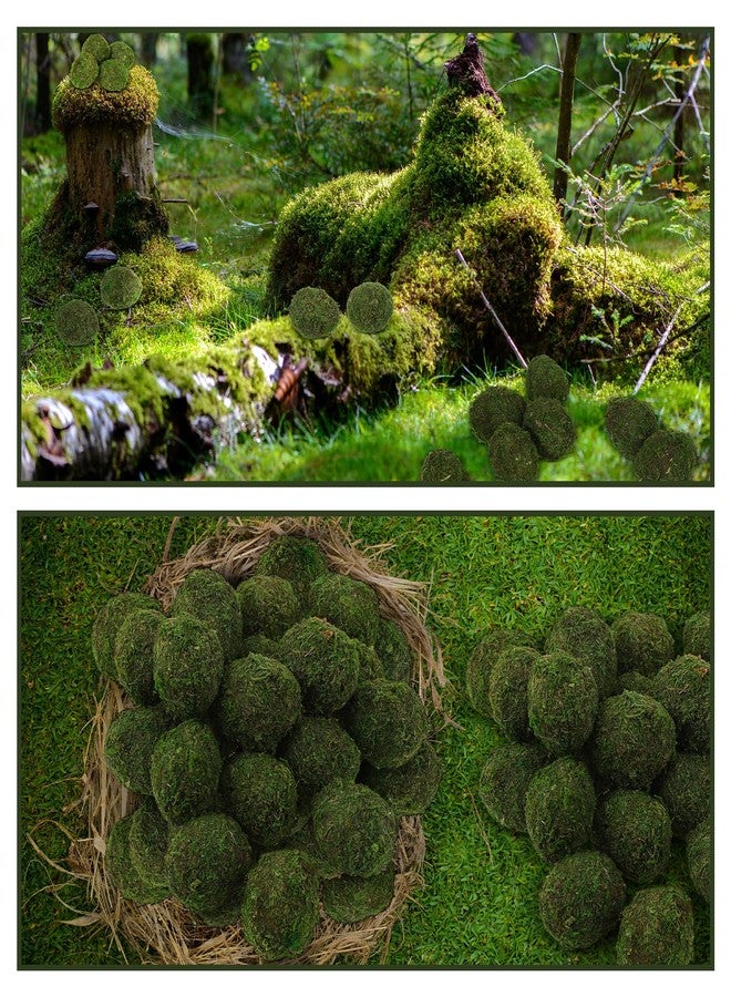 Arrowbash 24 Pcs Faux Moss Easter Eggs Artificial Moss Green Eggs Bulk DIY Crafts Green Balls Foam Easter Basket Suffer for Hunt Prizes Gifts Party Decoration - Image 4